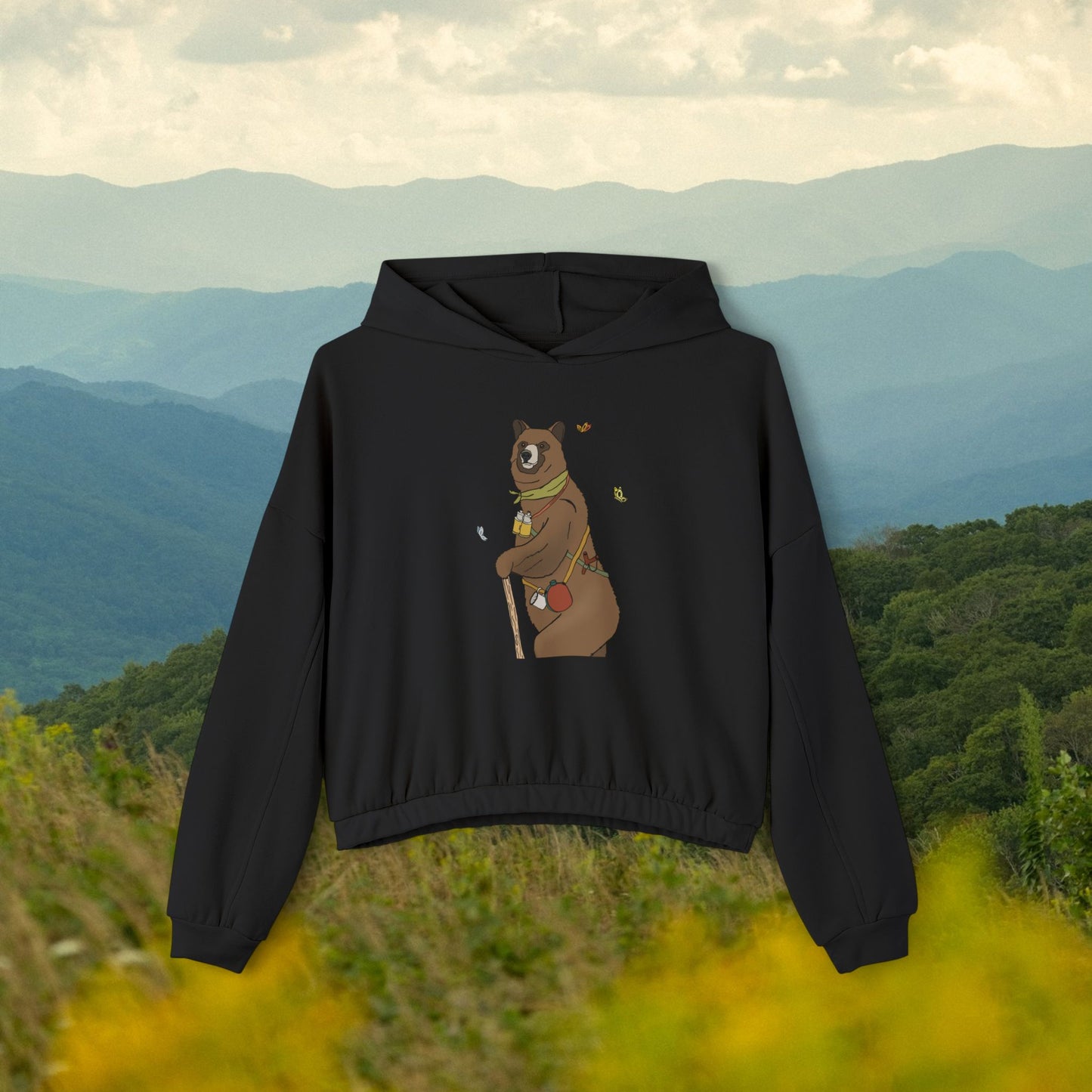 Grizzly Trail Cropped Hoodie