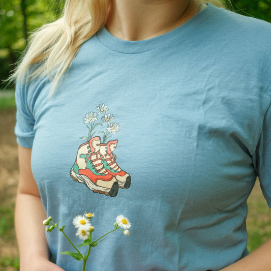 Women's Blooming Boots Graphic Tee