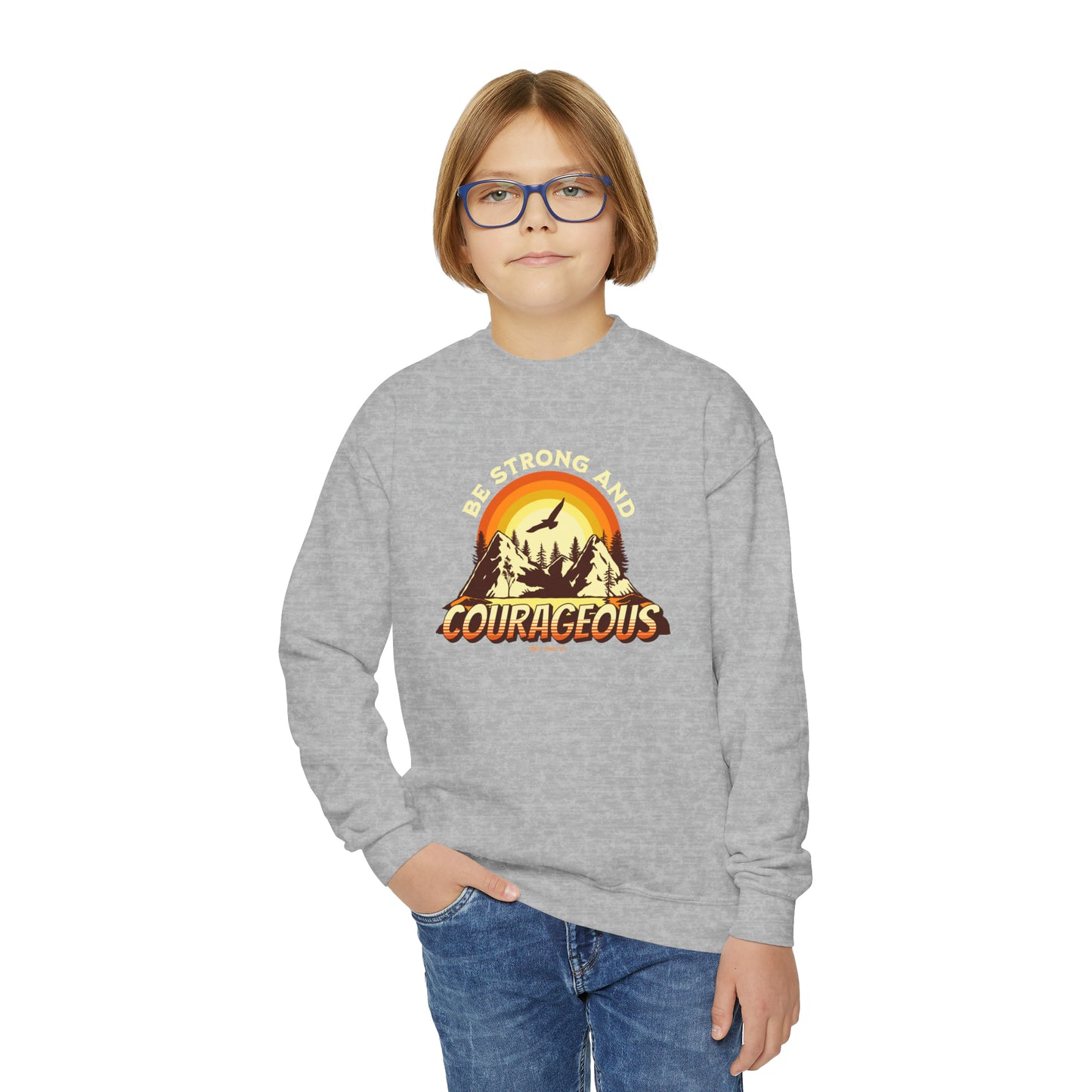 Youth Strong & Courageous Sweatshirt