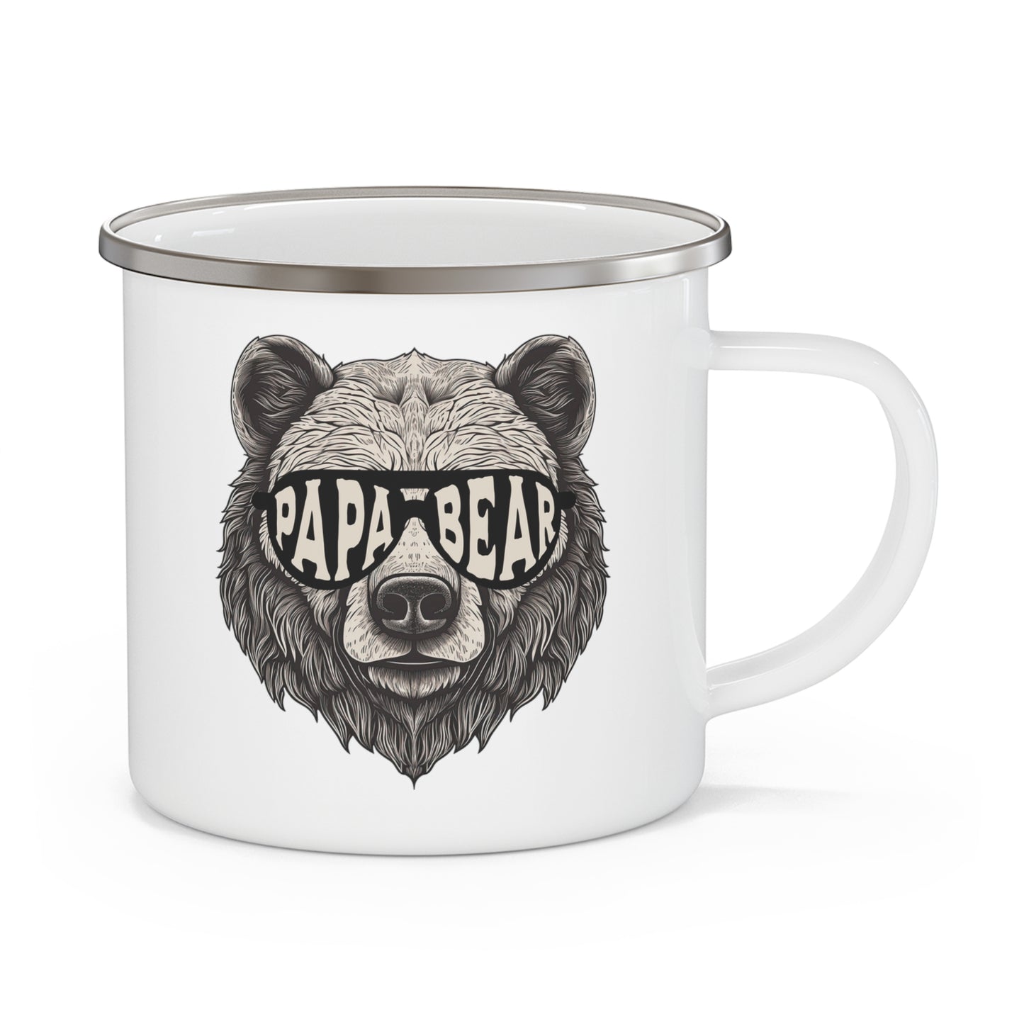 Enamel Papa Bear Mug