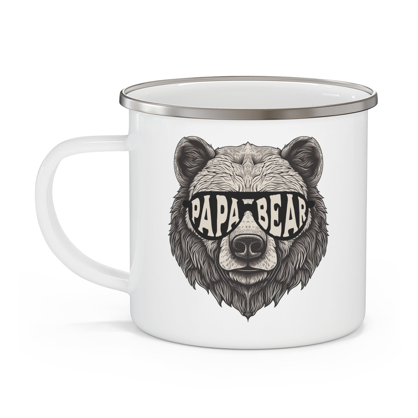 Enamel Papa Bear Mug