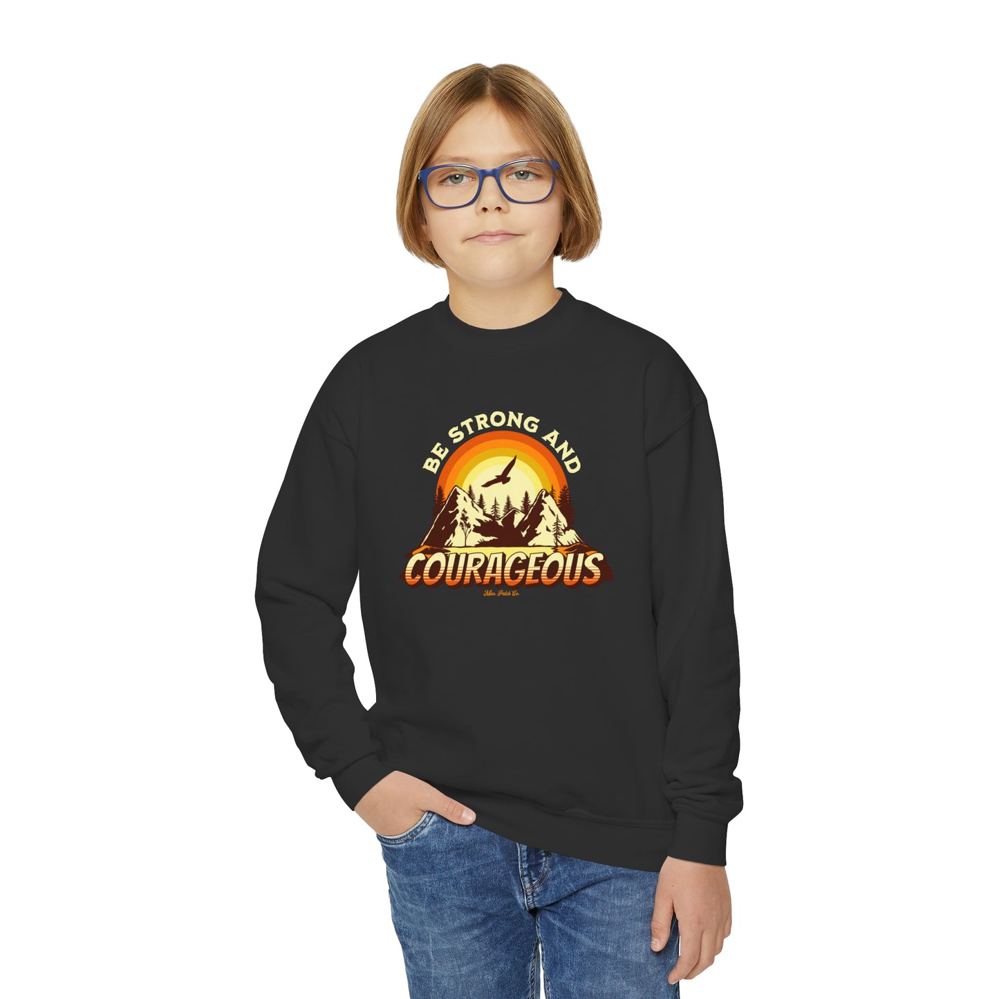 Youth Strong & Courageous Sweatshirt