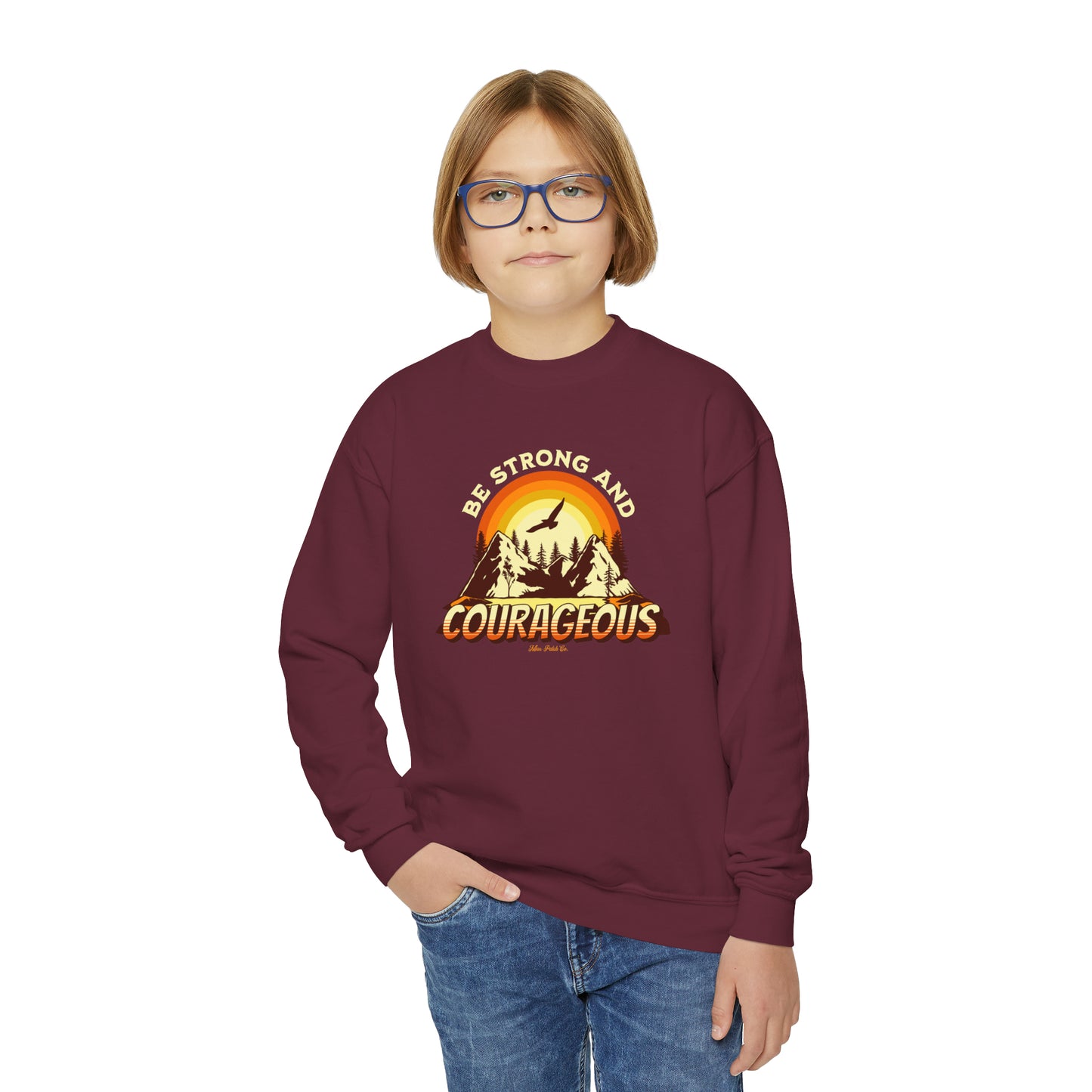 Youth Strong & Courageous Sweatshirt