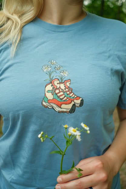 Women's Blooming Boots Graphic Tee